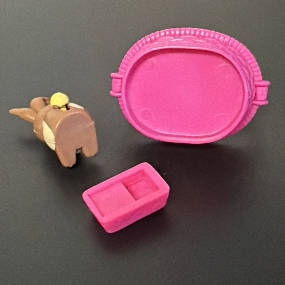 Vintage Littlest Pet Shop Set 1992 Snuggle Bunny Kenner LPS Basket Works